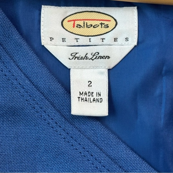 Talbots Irish Linen V-Neck Sheath Dress - Picture 3 of 5